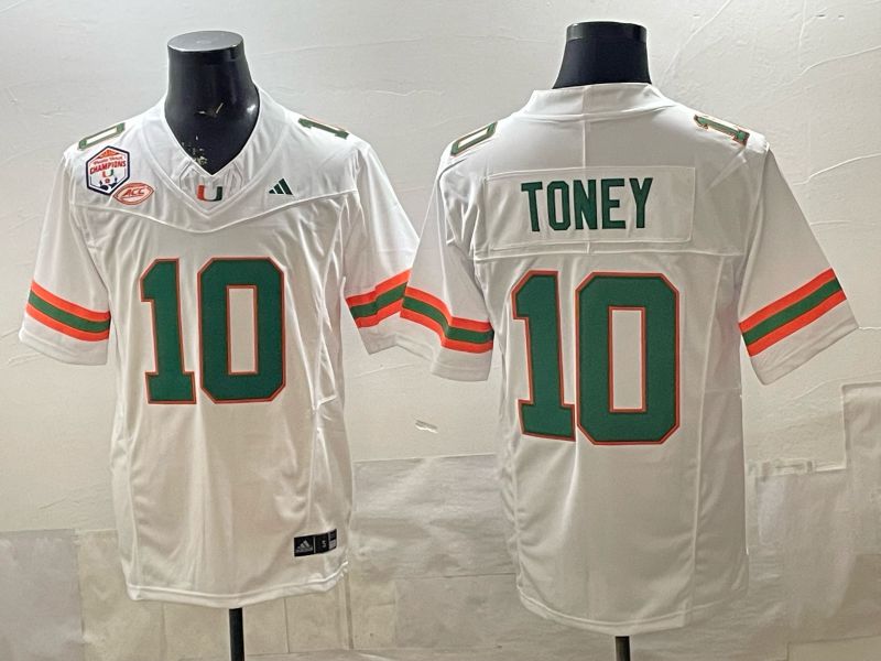Men 2026 Miami Hurricanes #10 Toney White 3th generations Nike Limited NCAA Jersey 06->ncaa teams->NCAA Jersey